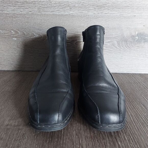 Rieker Black Heeled Ankle Boots 8 - Picture 2 of 10